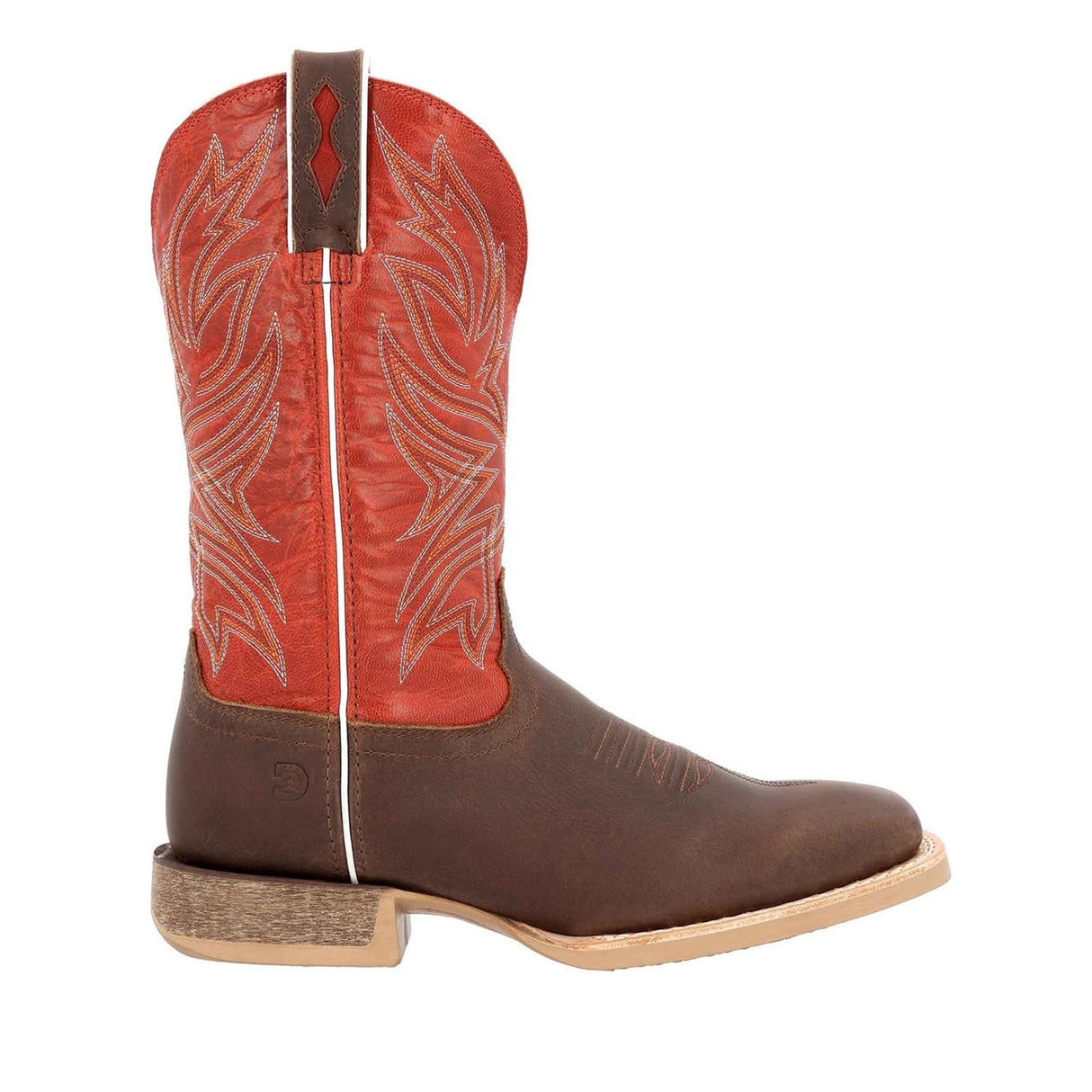 Herren Rebel Pro Westernstiefel Used-Braun und Chilischote