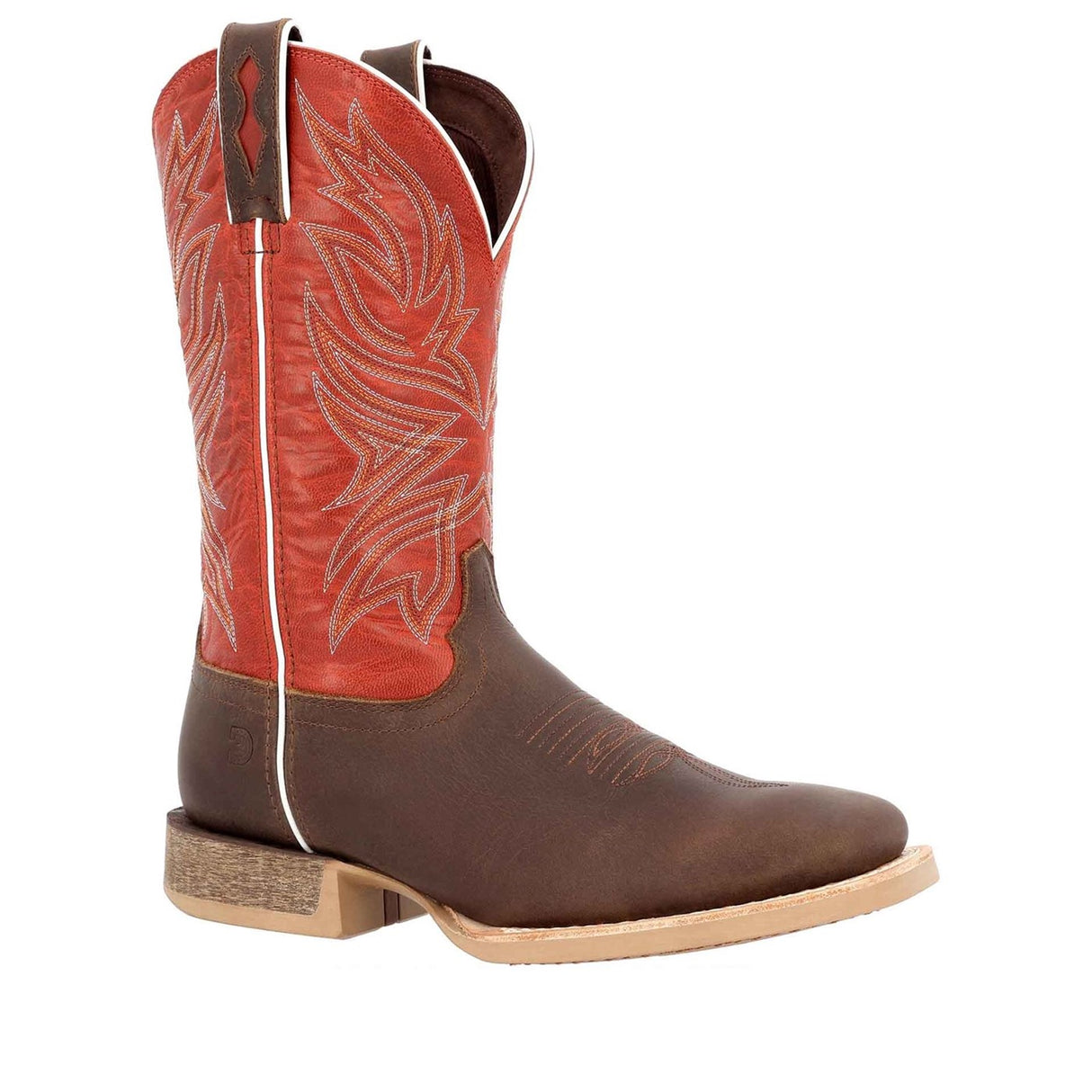 Herren Rebel Pro Westernstiefel Used-Braun und Chilischote