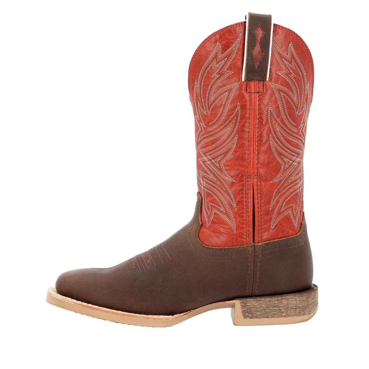 Herren Rebel Pro Westernstiefel Used-Braun und Chilischote