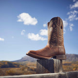 Herren Rebel Pro Westernstiefel Flachsbraun
