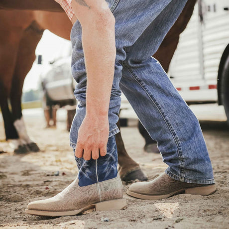 Herren Rebel Pro Lite Westernstiefel Helles Büffelbraun und Nebel