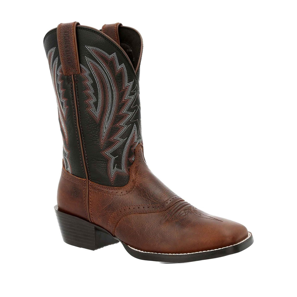 Herren Westward Westernstiefel Dunkle Kastanie und Onyx-Schwarz