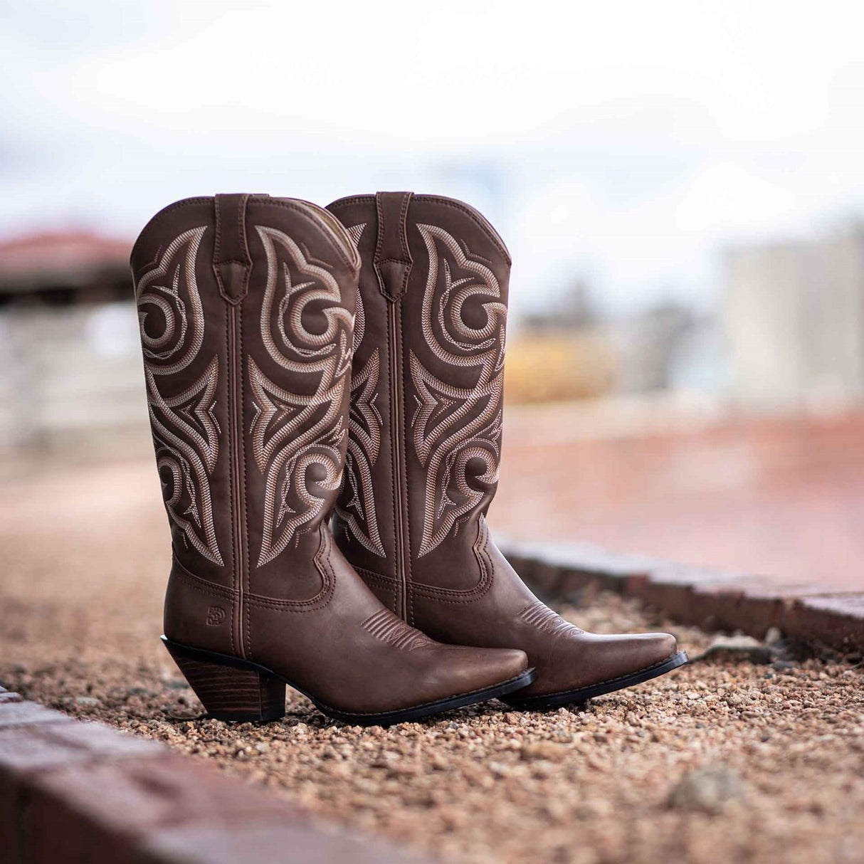 Damen Crush Westernstiefel Milchschokolade