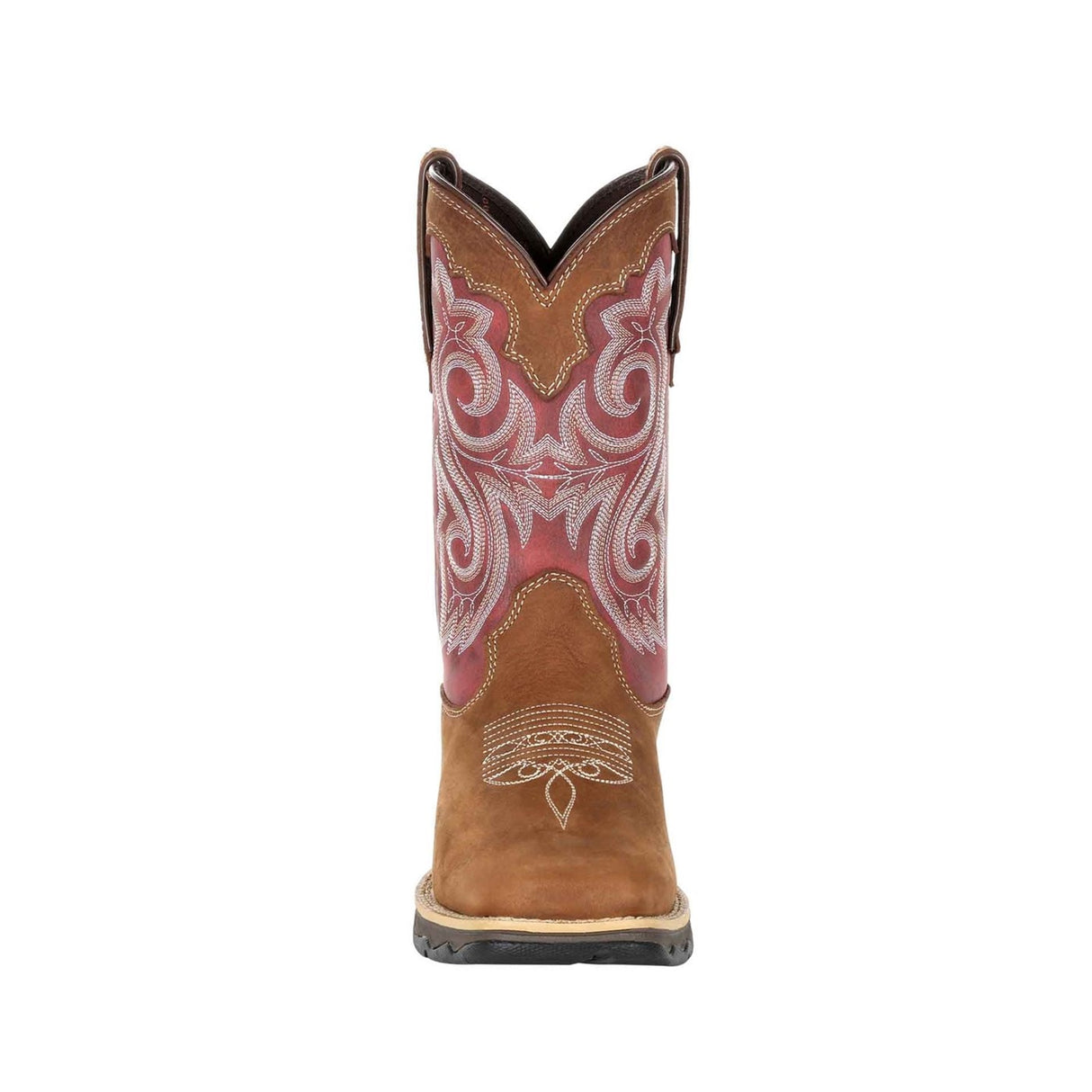 Damen Lady Rebel Westernstiefel Eichenbraun und Rostrot
