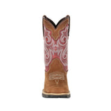 Damen Lady Rebel Westernstiefel Eichenbraun und Rostrot
