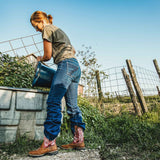 Damen Lady Rebel Westernstiefel Eichenbraun und Rostrot