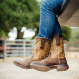 Damen Lady Rebel Westernstiefel Tabak und Braun