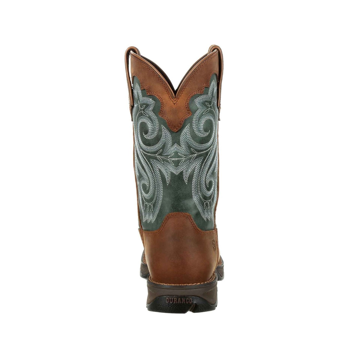 Damen Lady Rebel Wasserdichte Westernstiefel Braun und Immergrün