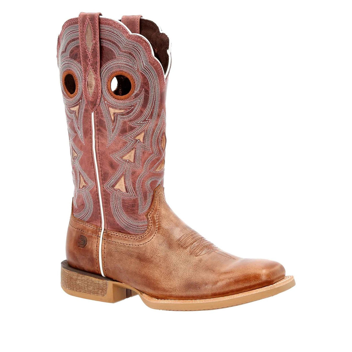Damen Lady Rebel Pro Westernstiefel Altbraun Himmelblau