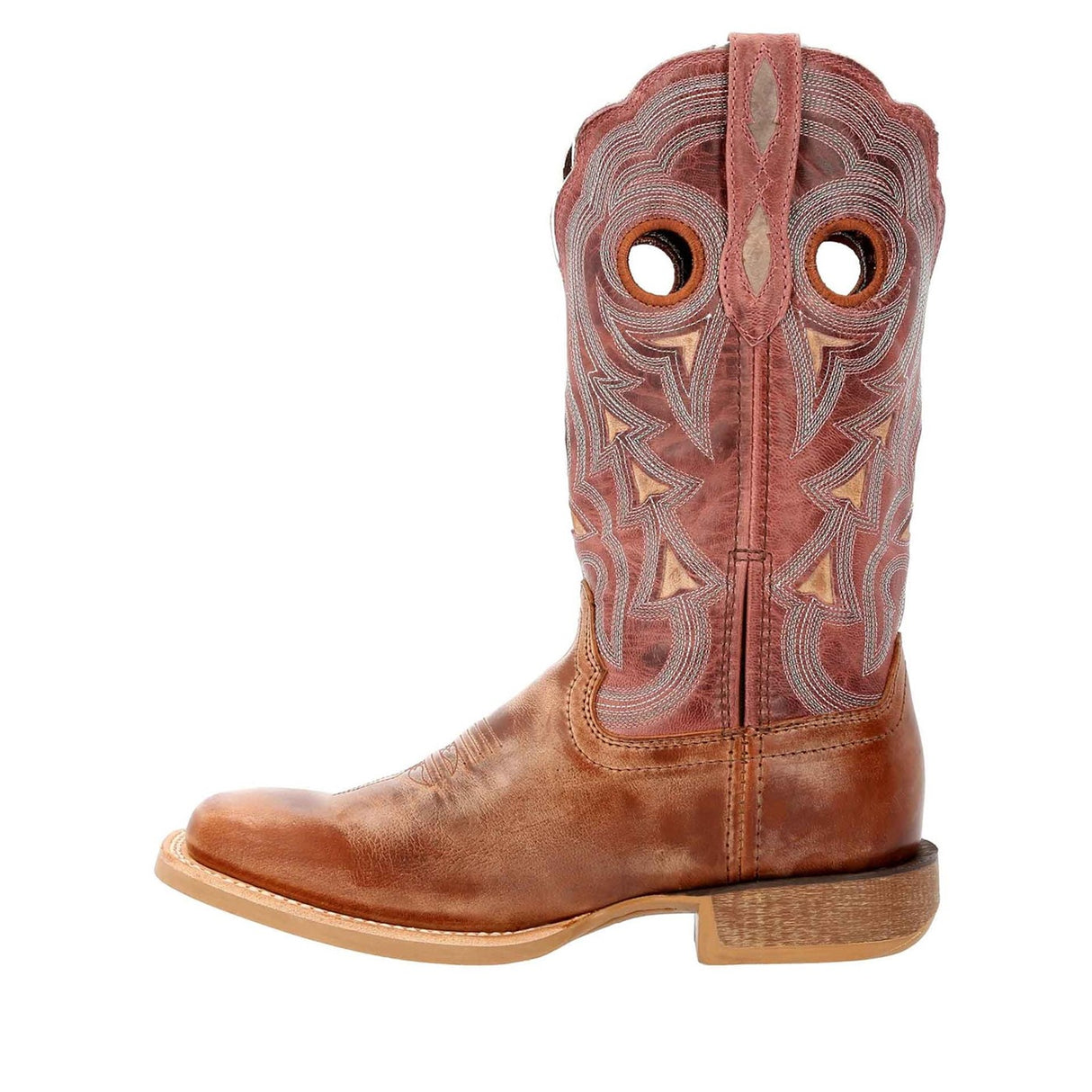Damen Lady Rebel Pro Westernstiefel Altbraun Himmelblau