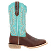 Damen Lady Rebel Pro Westernstiefel Kastanienbraun und Arktisblau