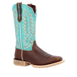 Damen Lady Rebel Pro Westernstiefel Kastanienbraun und Arktisblau