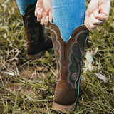 Damen Lady Rebel Pro Westernstiefel Wacholderbraun