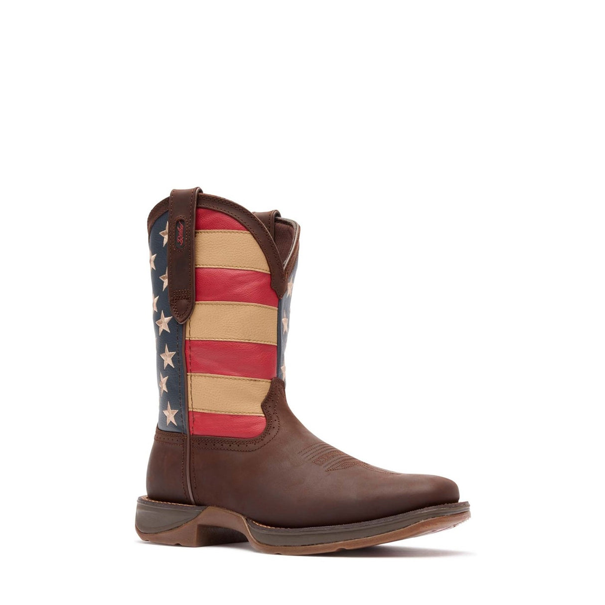 Herren Rebel Westernstiefel Braun USA-Flagge