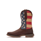 Herren Rebel Westernstiefel Braun USA-Flagge