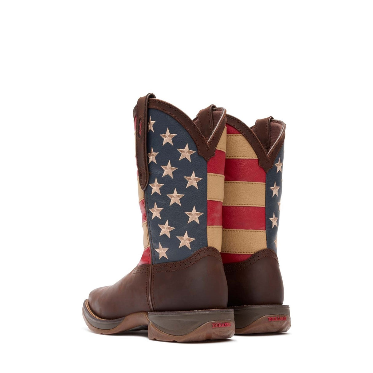 Herren Rebel Westernstiefel Braun USA-Flagge