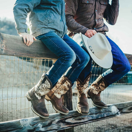Herren Rebel Westernstiefel Staubbraun Wuesten-Camo