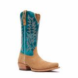 Damen Arena Pro Elite Westernstiefel Rehbraun Aquamarin