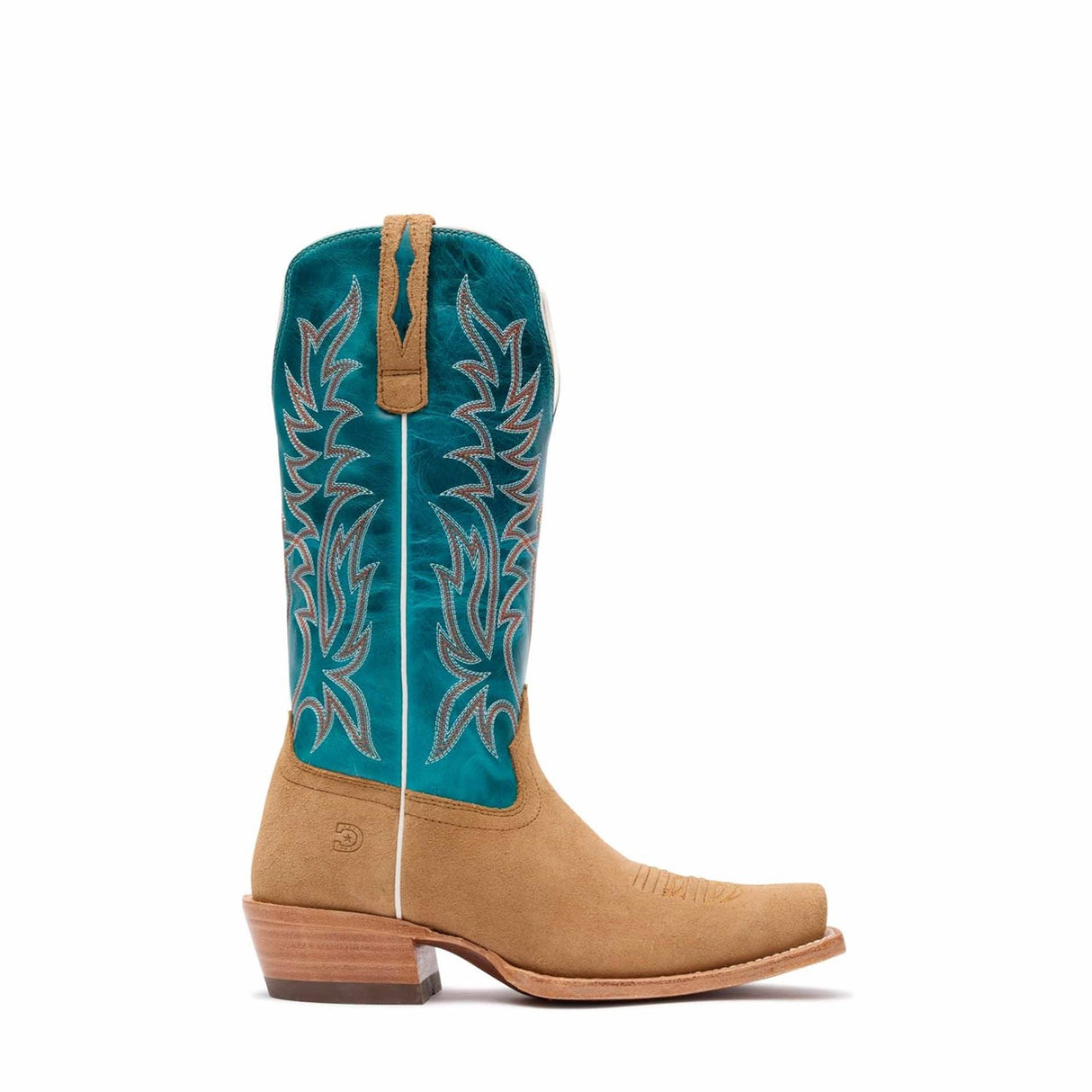Damen Arena Pro Elite Westernstiefel Rehbraun Aquamarin