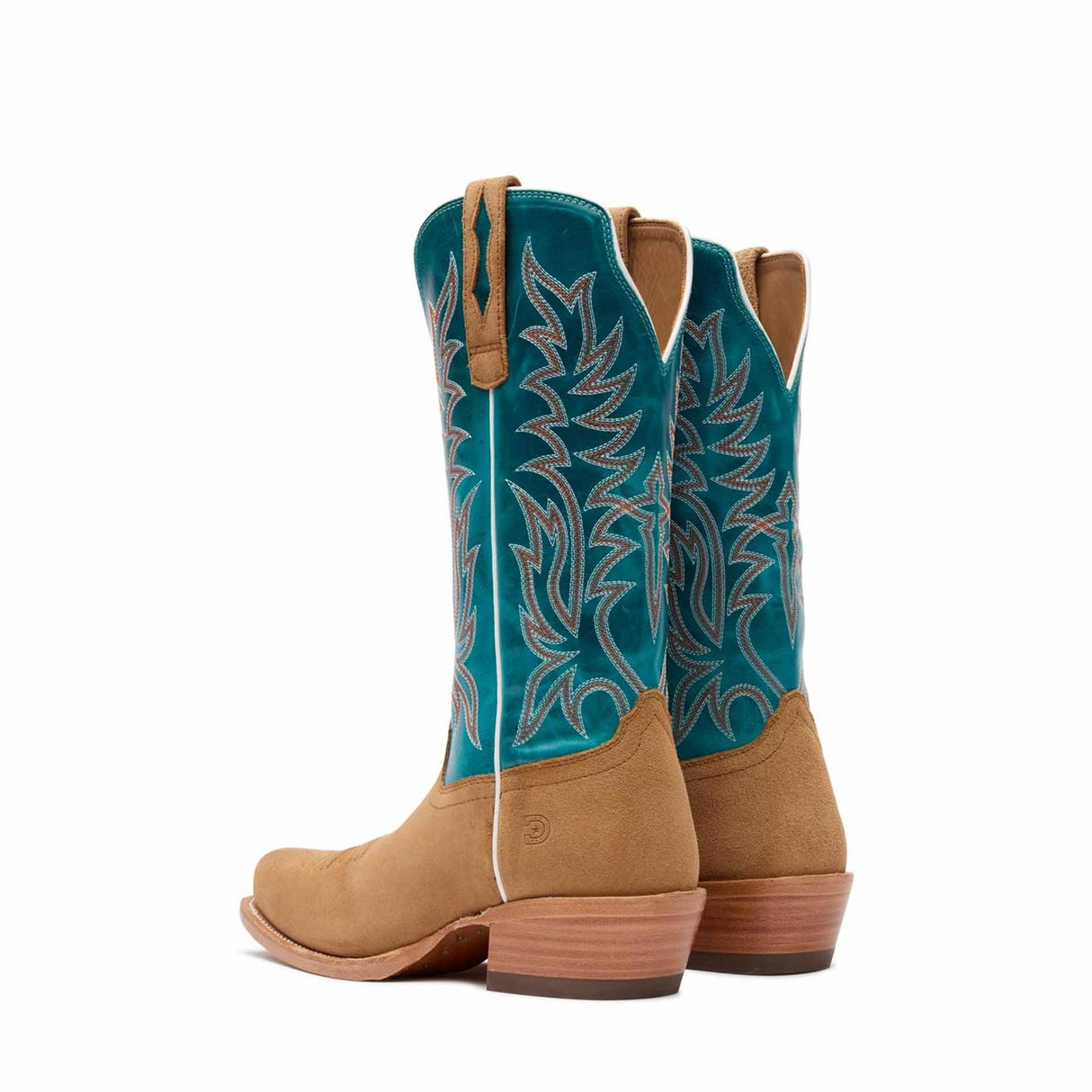 Damen Arena Pro Elite Westernstiefel Rehbraun Aquamarin