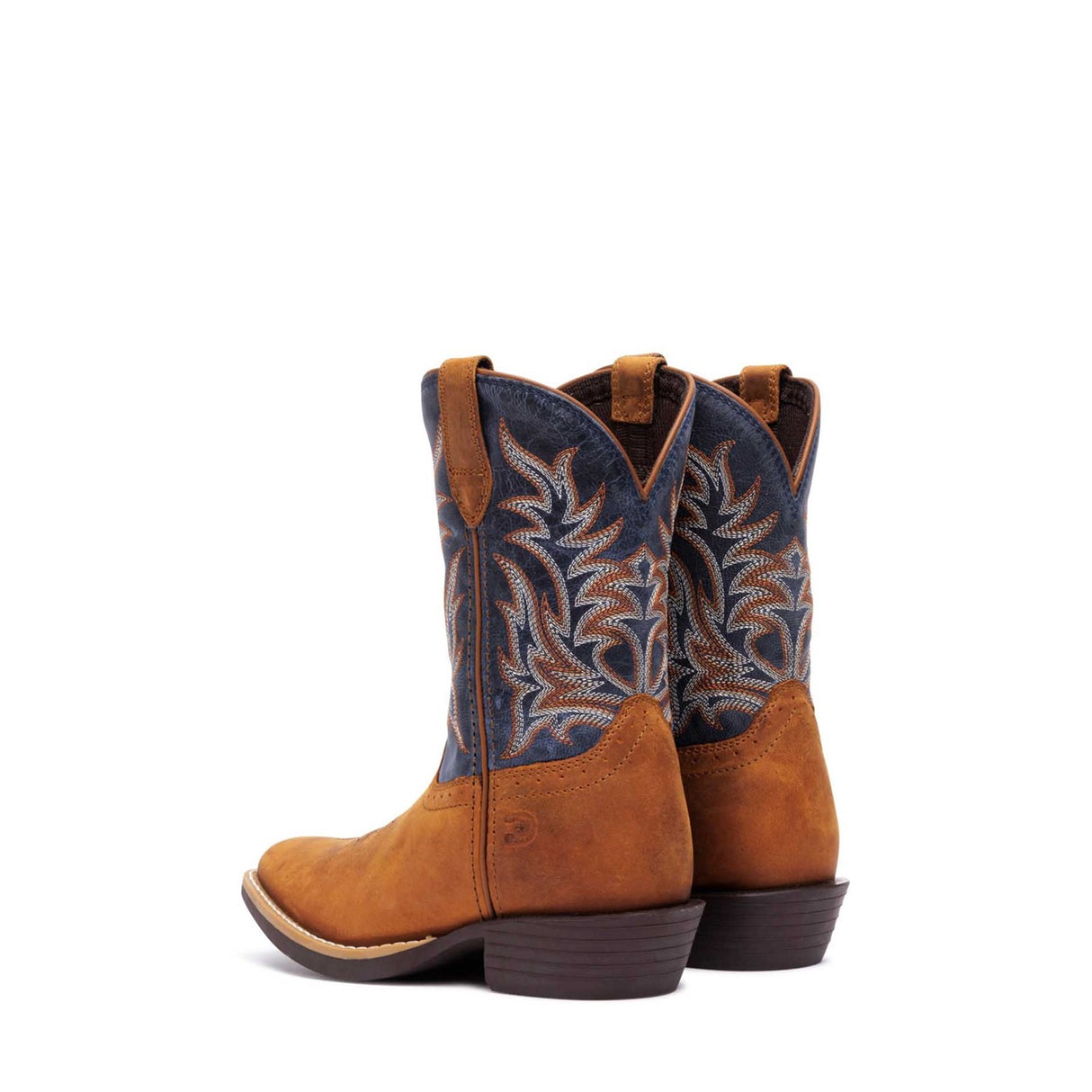 Kinder Shyloh Westernstiefel Wrangler-Braun Denimblau