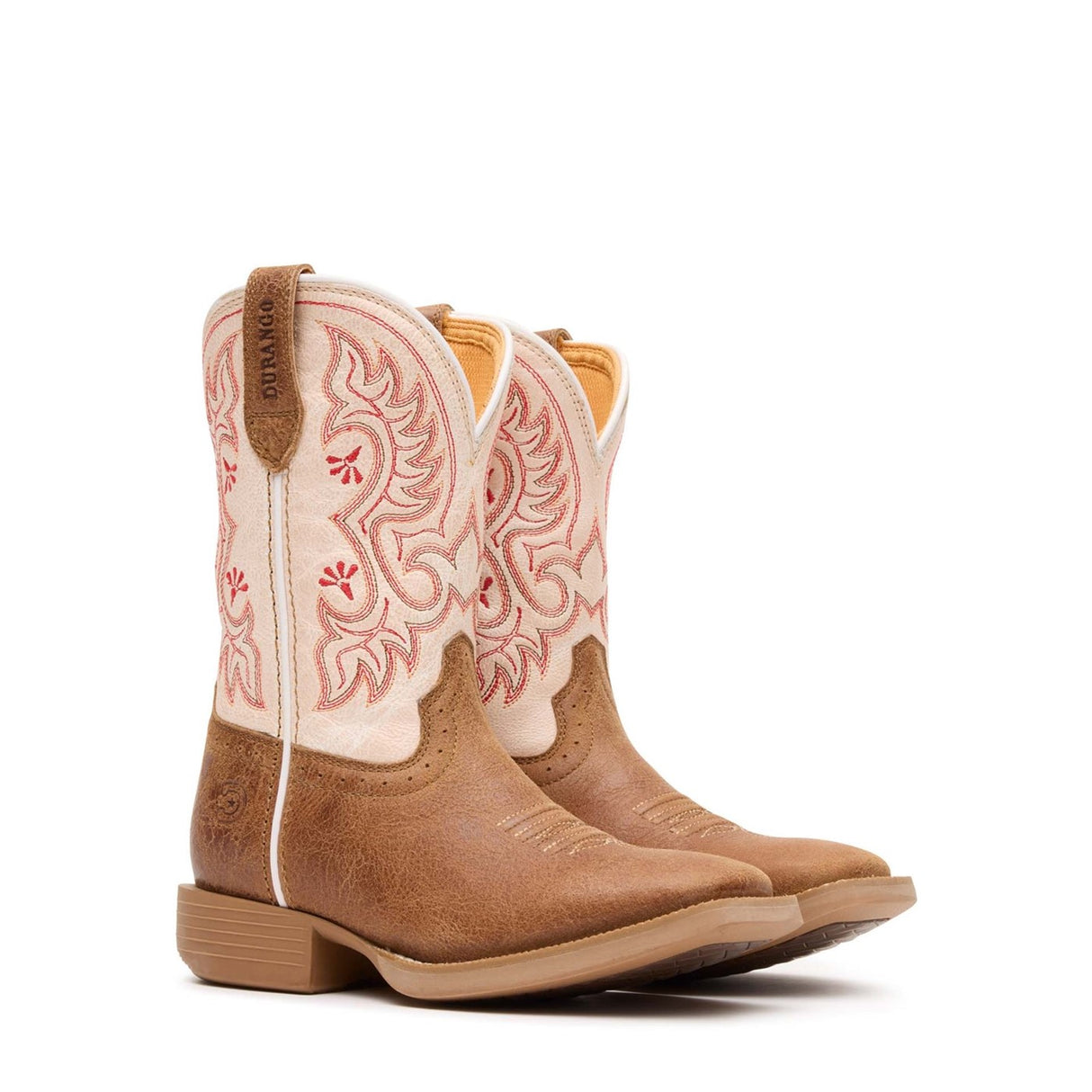Kinder Shyloh Westernstiefel Honigbraun Metallic-Pfirsich