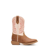Kinder Shyloh Westernstiefel Honigbraun Metallic-Pfirsich