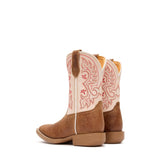 Kinder Shyloh Westernstiefel Honigbraun Metallic-Pfirsich